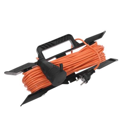 Удлинитель на каркасе TUNDRA, 1 розетка, 20 м, 6 А, ПВС 2х0.75 мм2, без з/к, IP44,