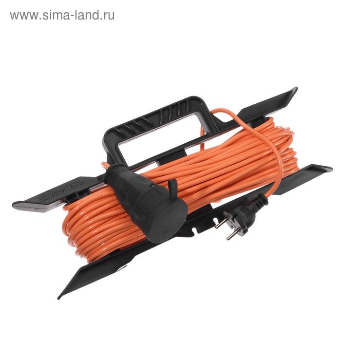 Удлинитель на каркасе TUNDRA, 1 розетка, 20 м, 6 А, ПВС 2х0.75 мм2, без з/к, IP44, - Фото 1