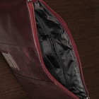 Сумка женская на молнии, 1 отдел, наружный карман, длинный ремень, цвет бордовый - Фото 3