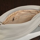 Сумка женская на молнии, 1 отдел, 2 наружных кармана, регулируемый ремень, цвет серый/белый - Фото 3