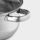 Кастрюля Доляна «Классика», 1.5 л, d=17.5 см, с крышкой, капсульное дно, нержавеющая сталь - Фото 3