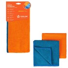 Набор салфеток из микрофибры, синяя и оранжевая 2 шт, 30*30 см Airline AB-V-01 - фото 297895114
