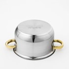 Кастрюля Доляна «Роскошь», 2.2 л, d=19 см, с крышкой, капсульное дно, нержавеющая сталь - Фото 11