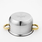 Кастрюля Доляна «Роскошь», 2.2 л, d=19 см, с крышкой, капсульное дно, нержавеющая сталь - Фото 8