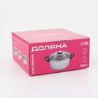 Кастрюля Доляна «Роскошь», 2.2 л, d=19 см, с крышкой, капсульное дно, нержавеющая сталь - Фото 10