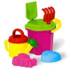 Набор игрушек для песочницы, 7 предметов: ведро 0.7 л, грабли, совок, лейка 0.4 л, сито, 2 формочки МИКС - Фото 2