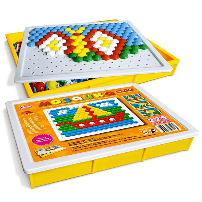 Мозаика прямоугольная, диаметр 13 мм, 225 шт. - Фото 1