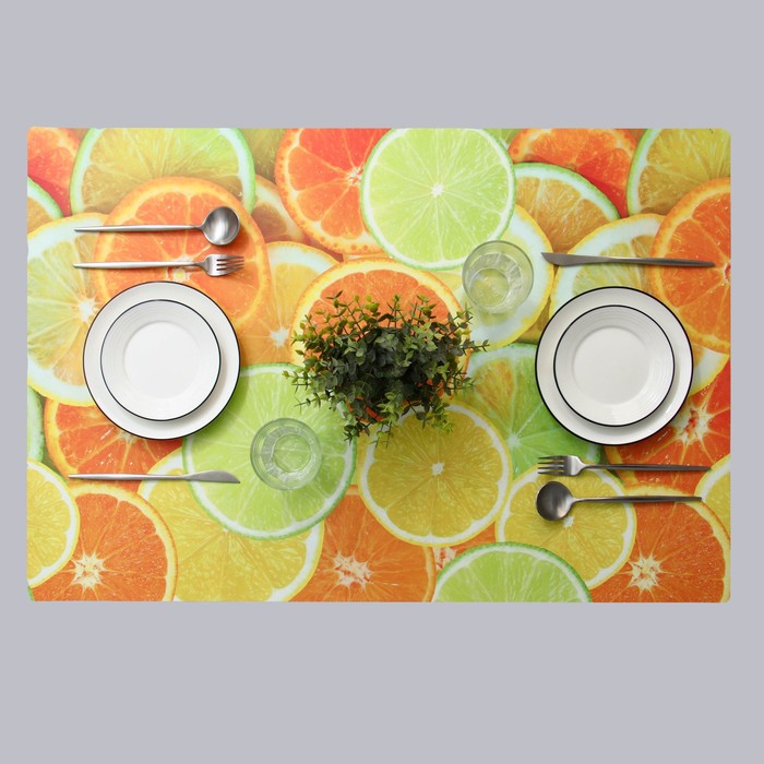 Салфетка сервировочная на стол «Цитрусы», 60×90 см - Фото 1