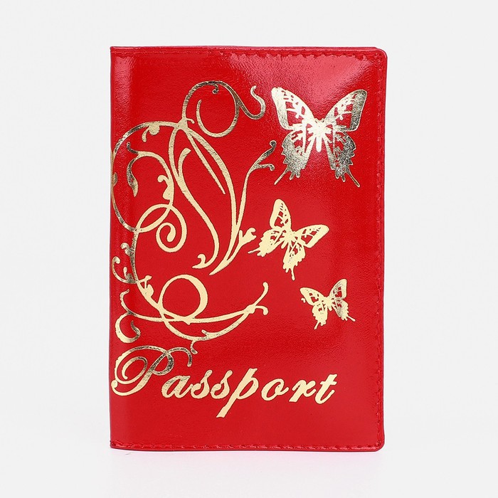 Обложка для паспорта, цвет алый - фото 1906859412