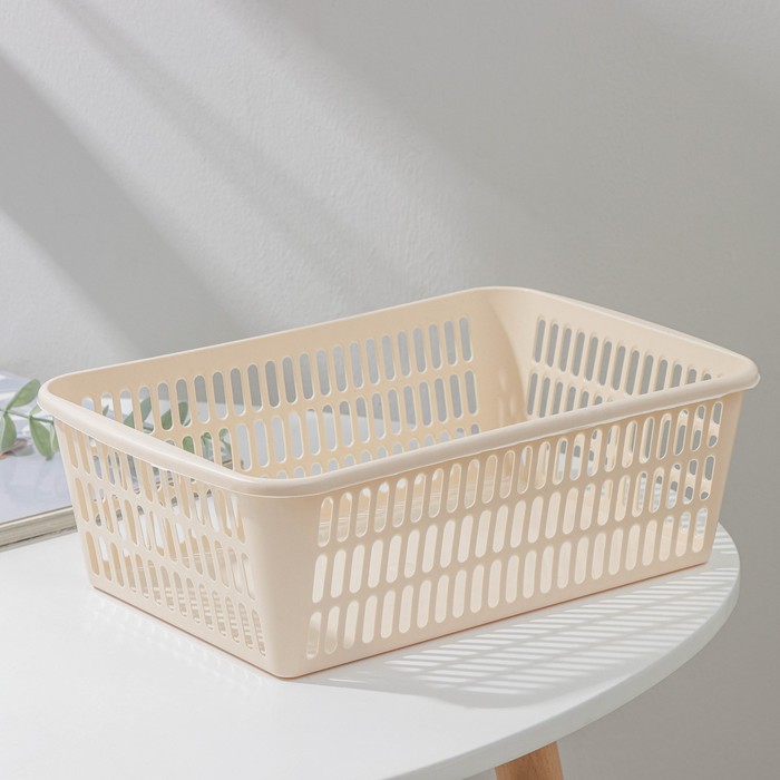 Корзина для хранения Полимербыт, пластик, 30×20×10 см, МИКС - Фото 1