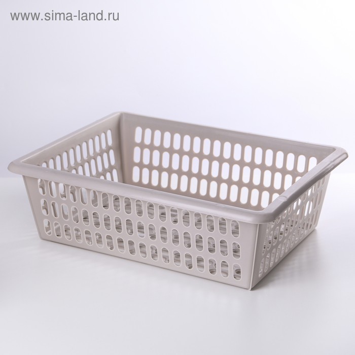 Корзина для хранения Полимербыт, пластик, 40×30×13 см, МИКС - Фото 1
