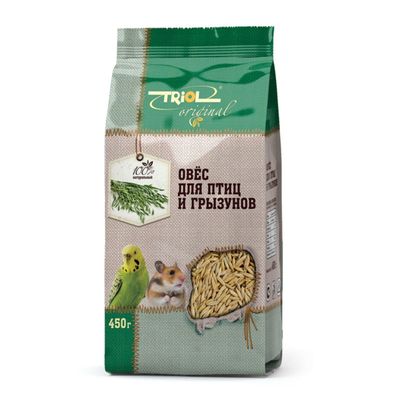 Корм Triol для птиц и грызунов, овес, 450 г
