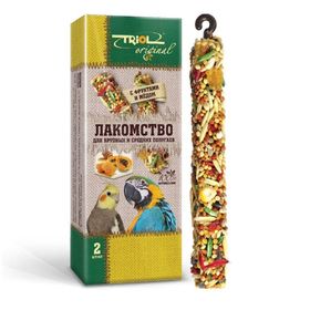 Лакомство Triol Original для крупных и средних попугаев, фрукты/мёд, 55 г