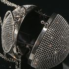 Клатч женский на фермуаре "Шар", 1 отдел, цепочка, цвет чёрный - Фото 5