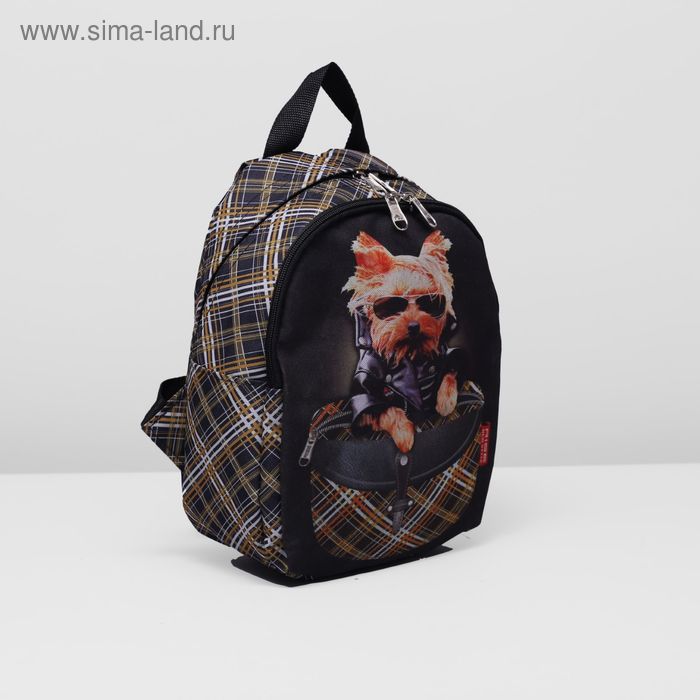 Рюкзак детский, отдел на молнии, наружный карман, цвет чёрный - Фото 1