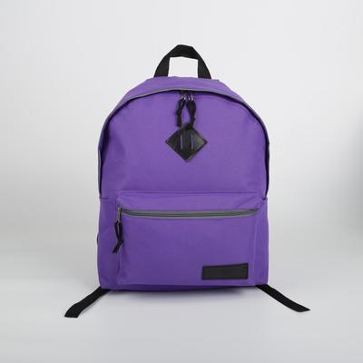 Рюкзак молодёжный, отдел на молнии, наружный карман, цвет фиолетовый