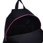 Рюкзак на молнии, наружный карман, цвет чёрный/розовый - Фото 4
