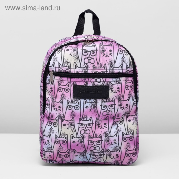 Рюкзак на молнии, 1 отдел, наружный карман, цвет розовый - Фото 1