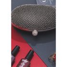 Клатч женский на фермуаре, 1 отдел, цепочка, цвет чёрный - Фото 3