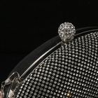 Клатч женский на фермуаре, 1 отдел, цепочка, цвет чёрный - Фото 6