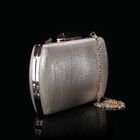 Клатч женский на фермуаре, 1 отдел, цепочка, цвет золотой - Фото 8