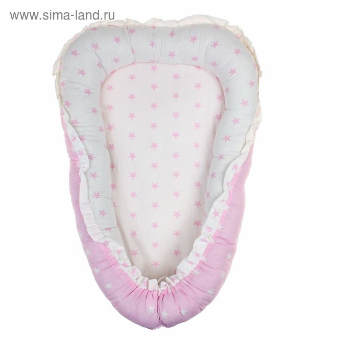 Матрасик для новорожденных "Гнёздышко", цвет белый/розовый 29906 - Фото 1