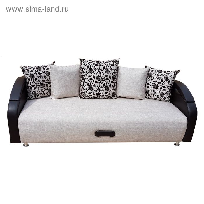 Диван прямой «Юпитер», ППУ, еврокнижка, шенилл/экокожа, цвет аслан бежевый - Фото 1