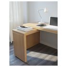 Письменный стол с выдвижной панелью, дубовый шпон МАЛЬМ - Фото 4