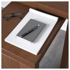 Письменный стол с выдвижной панелью, коричневая морилка ясеневый шпон МАЛЬМ - Фото 5