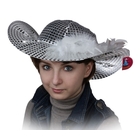 Карнавальная шляпа с блеском "Дамочка - сбоку перья", цвета МИКС - Фото 1