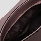 Сумка женская на молнии, 1 отдел, длинный ремень, наружный карман, цвет пудра - Фото 5