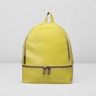 Рюкзак молодёжный на молнии, 2 отдела, наружный карман, цвет жёлтый - Фото 1
