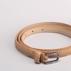 Ремень женский "Крапинки", ширина 1.5 см, пряжка металл, цвет бежевый/коричневый - Фото 2