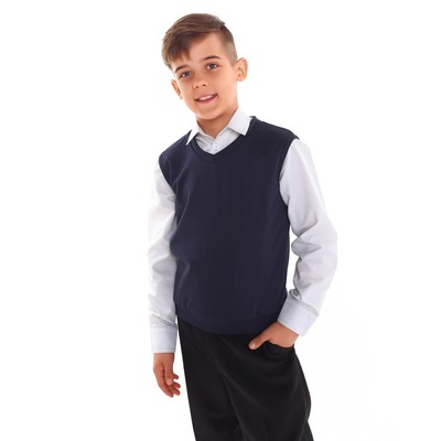 Школьный жилет для мальчика, цвет синий, рост 152
