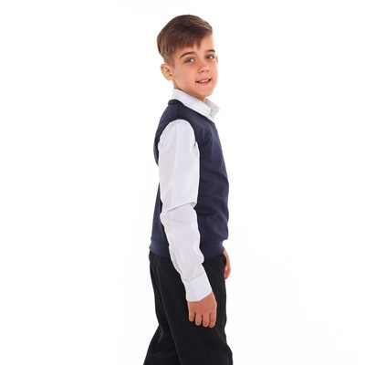 Школьный жилет для мальчика, цвет синий, рост 158