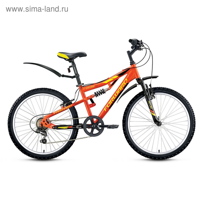 Велосипед 24" Forward Cyclone 1.0, 2017, цвет оранжевый/чёрный, размер 14.5"