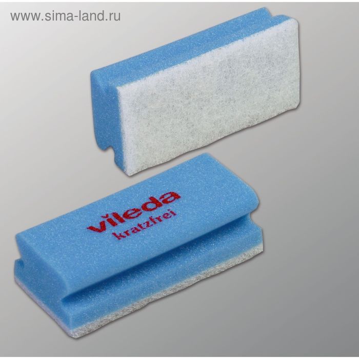 Губка для профессиональной уборки Vileda, мягкая, цвет голубой, 7 х 15 см - Фото 1