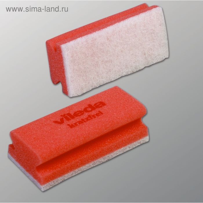 Губка для профессиональной уборки Vileda, мягкая, цвет красный, 7 х 15 см - Фото 1