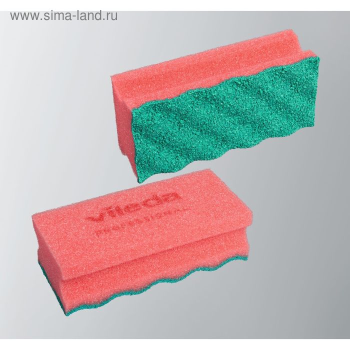 Губка для профессиональной уборки с системой Vileda ПурАктив, цвет красный, 6,3 х 14 см - Фото 1