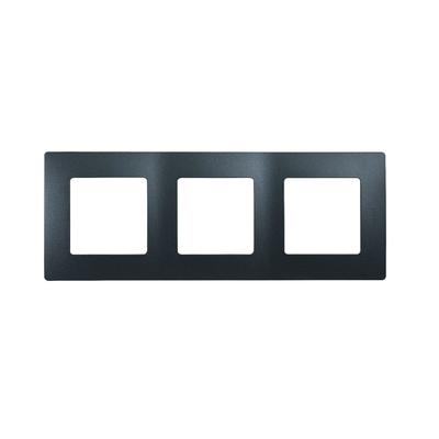 Рамка 3-м Legrand "Etika ", антрацит 672583