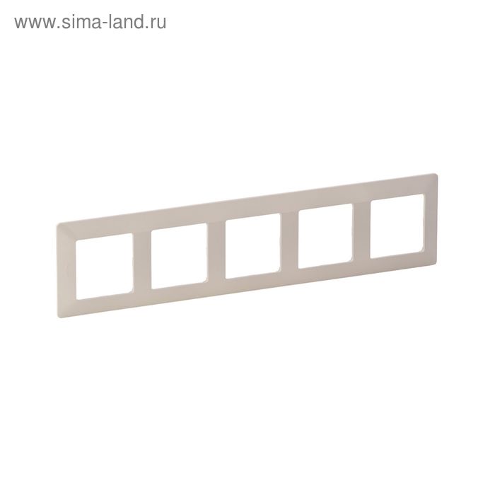 Рамка для розеток и выключателей Legrand Valena Life, 5 постов, универсальная, слоновая кость, 754045