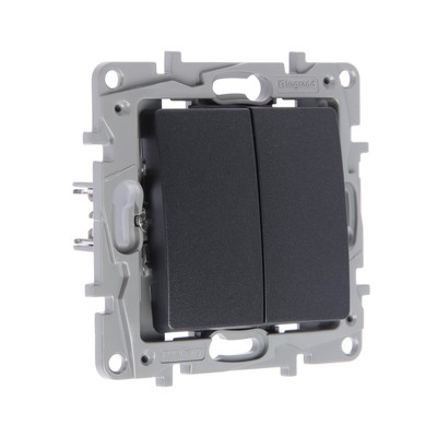Механизм выключателя-переключателя 2-кл. СП Legrand "Etika Plus ", авт., антрацит 672612