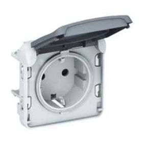 

Механизм розетки 1-м СП Legrand "Plexo ", с защ. крышкой, заземл., IP55, сер. 069571