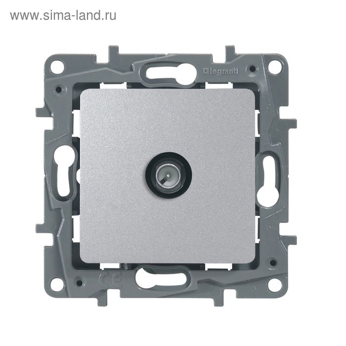 Механизм розетки TV СП Legrand Etika Plus , 2дБ с топологией звезда  алюм. 672451