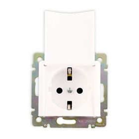 

Механизм розетки 1-м СП Legrand "Valena ", с защ. крышкой, заземл., бел. 694270