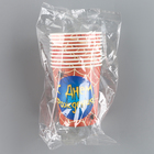 Стакан одноразовый бумажный «С Днем рождения» паутинка, 250 мл. - Фото 6