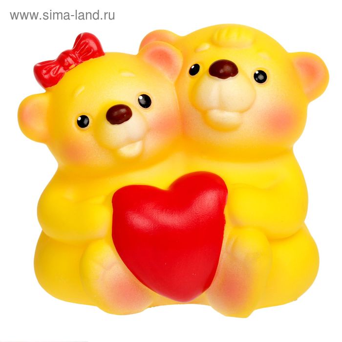 Резиновая игрушка "Влюбленные медвежата" - Фото 1