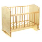 Детская кроватка «Морозко. Бабочки» на качалке с поперечным маятником, цвет бежевый/берёза - Фото 2