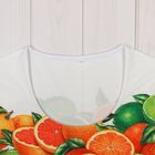 Комплект женский (футболка, шорты) Апельсин-2  цвет белый, р-р 42 - Фото 3