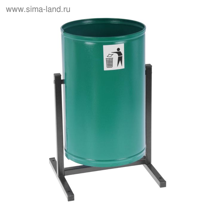 Урна для мусора «Уралочка», 21 л, цвет зелёная шагрень - Фото 1